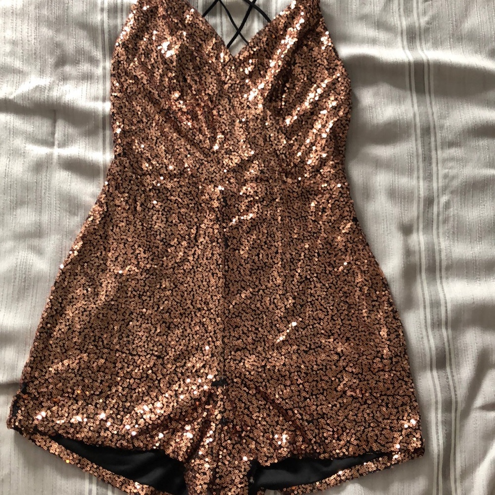 Rose golds sequence romper